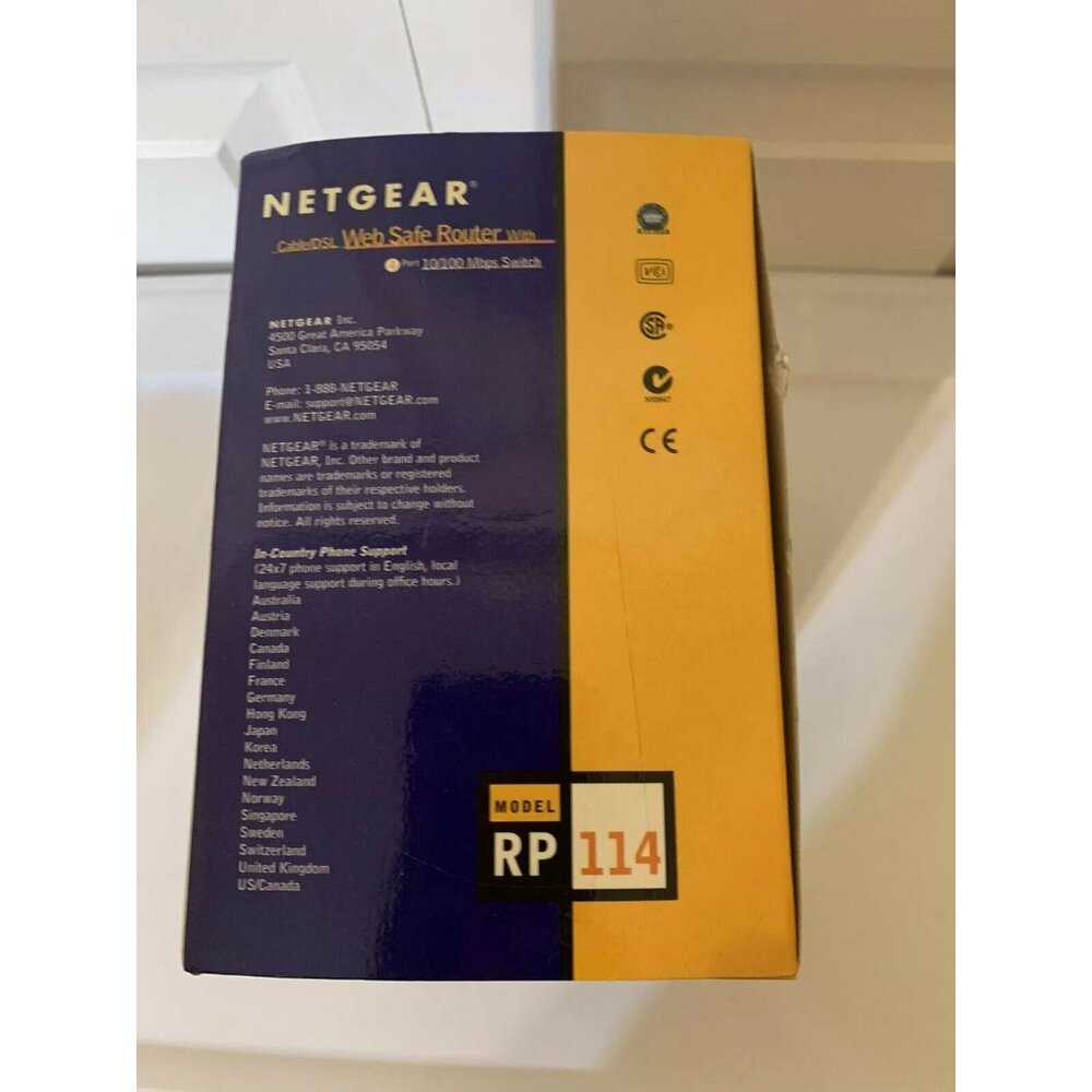 Netgear RP114 Web Safe Cable DSL Router 100 Mbps 4-Port 10/100 Switch Open Box - Picture 4 of 11